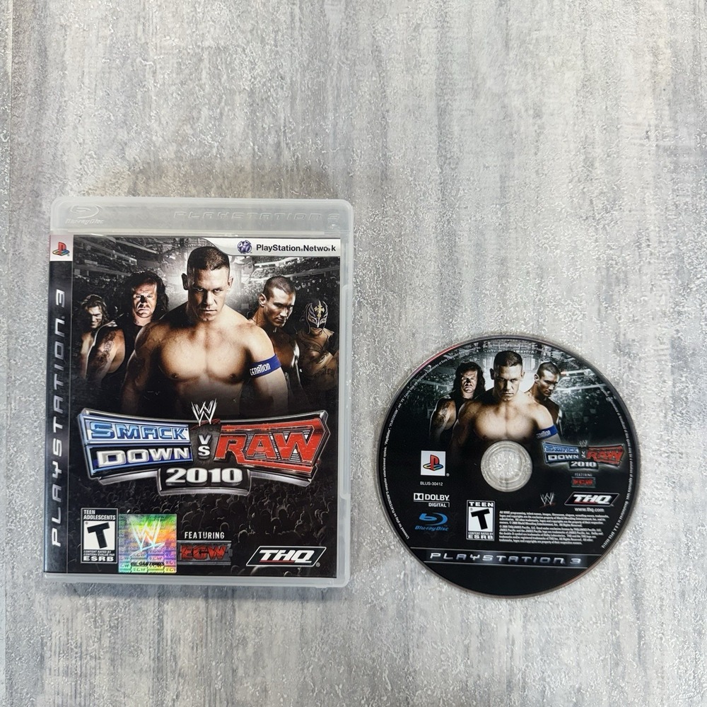 WWE SMACKDOWN VS RAW 2010 - SONY PLAYSTATION 3 PS3 - *TESTED & WORKING*